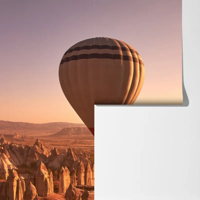 Fototapeta balon nad Kapadocją o wschodzie słońca – Wallissimo® Fototapeta balon nad Kapadocją o wschodzie słońca – Wallissimo®