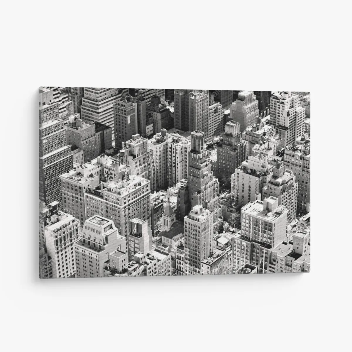 Obraz na płótnie Manhattan widok z lotu ptaka w monochromie – Wallissimo® Obraz na płótnie Manhattan widok z lotu ptaka w monochromie – Wallissimo®