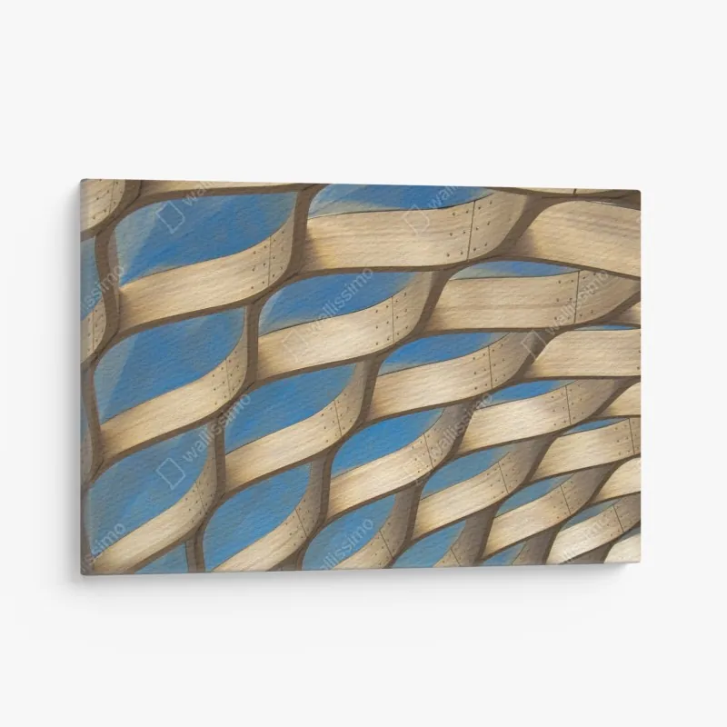 Obraz na płótnie drewniany ażurowy daszek w Chicago