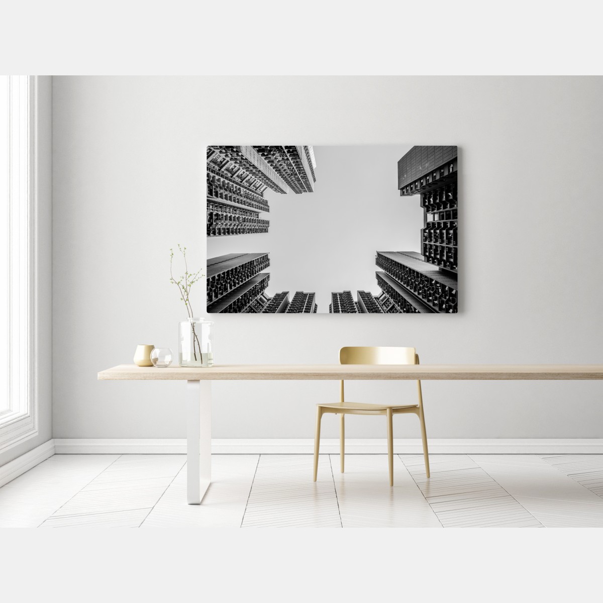 Obraz na płótnie miejska perspektywa wieżowców – Wallissimo® Obraz na płótnie miejska perspektywa wieżowców – Wallissimo®