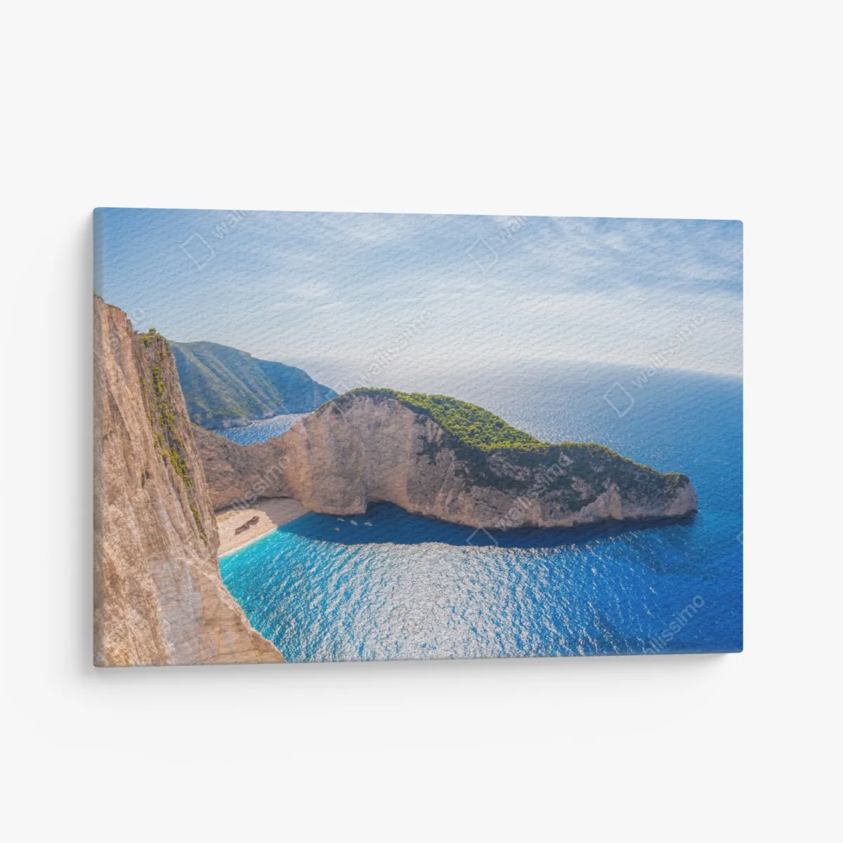 Obraz na płótnie słoneczne klify na plaży Navagio, Zakynthos – Wallissimo® Obraz na płótnie słoneczne klify na plaży Navagio, Zakynthos – Wallissimo®