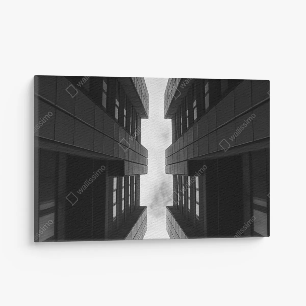 Obraz na płótnie pionowa miejska symetria w monochromie – Wallissimo® Obraz na płótnie pionowa miejska symetria w monochromie – Wallissimo®