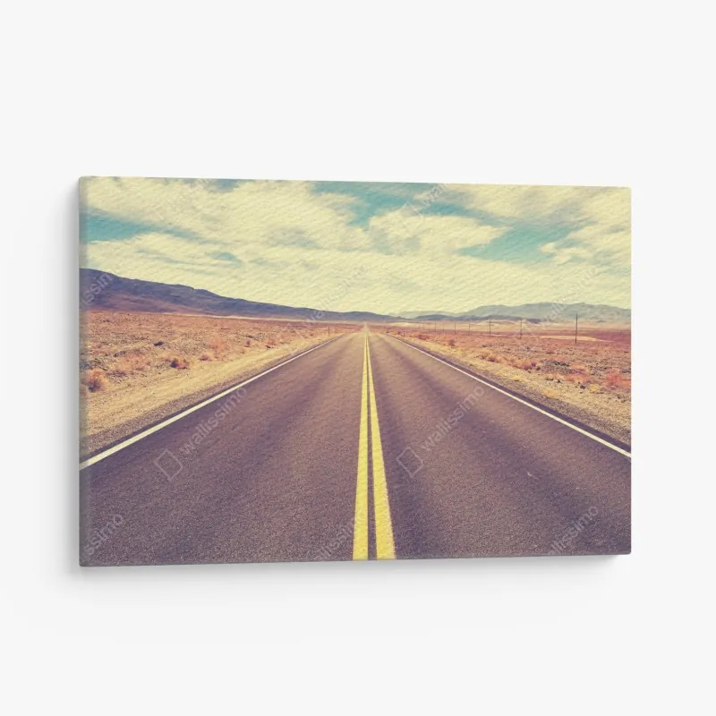 Obraz na płótnie vintageowa droga przez pustynię, Dolina Śmierci