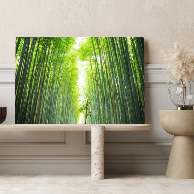 Obraz na płótnie ścieżka przez gaj bambusowy w Arashiyama – Wallissimo® Obraz na płótnie ścieżka przez gaj bambusowy w Arashiyama – Wallissimo®