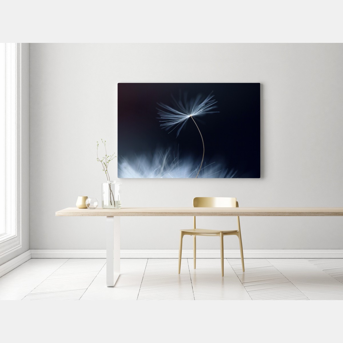 Obraz na płótnie delikatne zbliżenie nasiona dmuchawca – Wallissimo® Obraz na płótnie delikatne zbliżenie nasiona dmuchawca – Wallissimo®