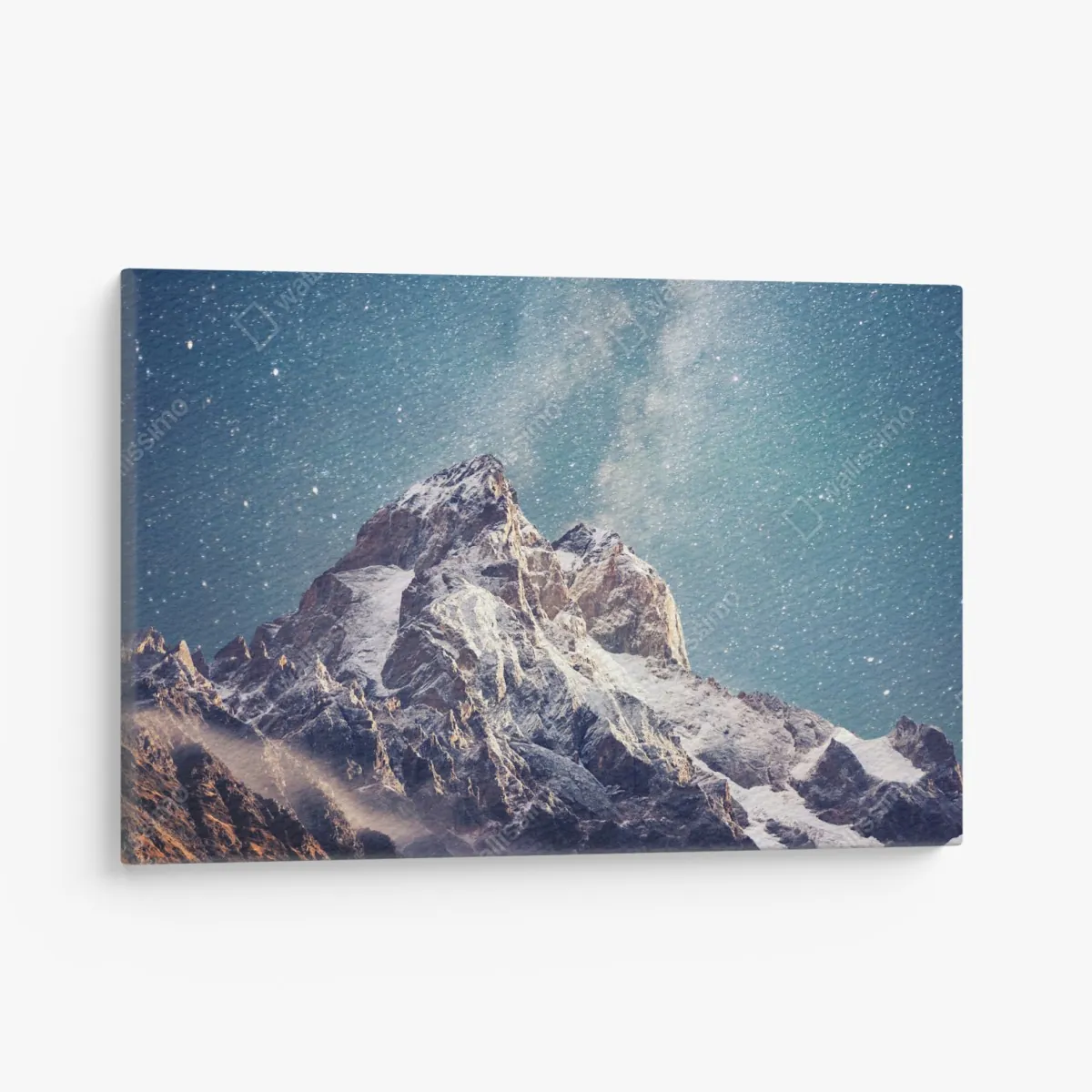 Obraz na płótnie noc pełna gwiazd nad Ushba – Wallissimo® Obraz na płótnie noc pełna gwiazd nad Ushba – Wallissimo®