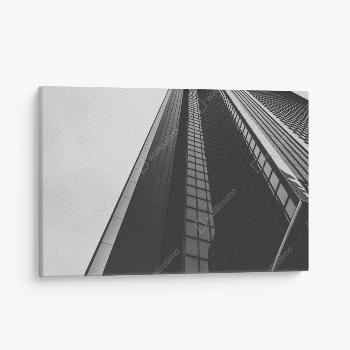 Obraz na płótnie monochromatyczny wieżowiec w perspektywie – Wallissimo® Obraz na płótnie monochromatyczny wieżowiec w perspektywie – Wallissimo®