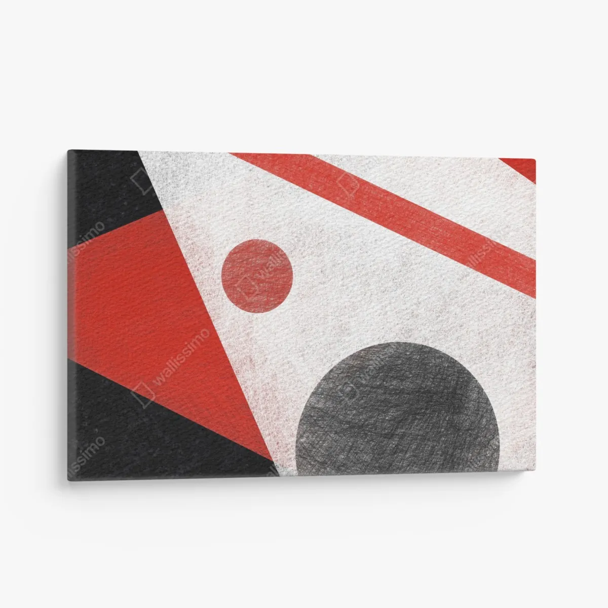 Obraz na płótnie geometryczna abstrakcja w czerwieni i czerni – Wallissimo® Obraz na płótnie geometryczna abstrakcja w czerwieni i czerni – Wallissimo®