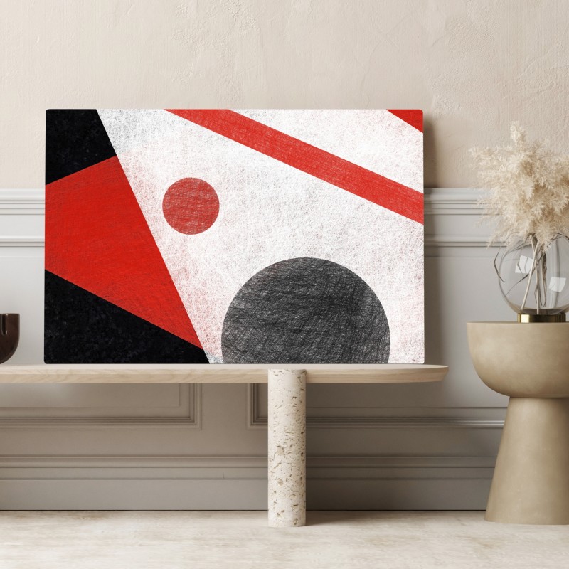 Obraz na płótnie geometryczna abstrakcja w czerwieni i czerni – Wallissimo® Obraz na płótnie geometryczna abstrakcja w czerwieni i czerni – Wallissimo®