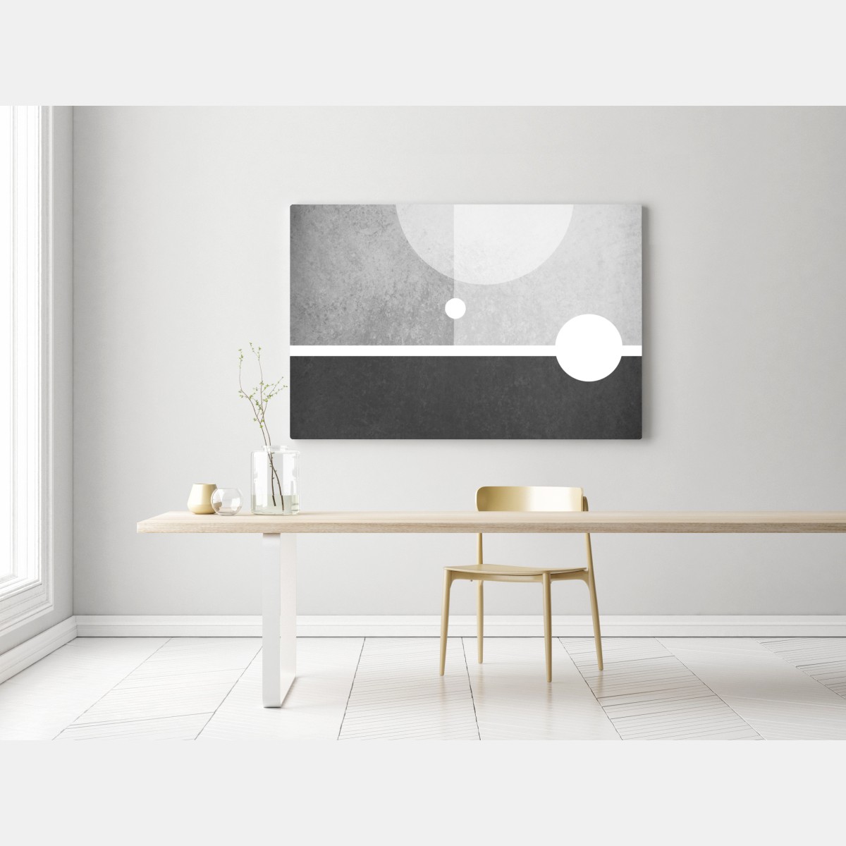 Obraz na płótnie minimalistyczna kompozycja geometryczna – Wallissimo® Obraz na płótnie minimalistyczna kompozycja geometryczna – Wallissimo®