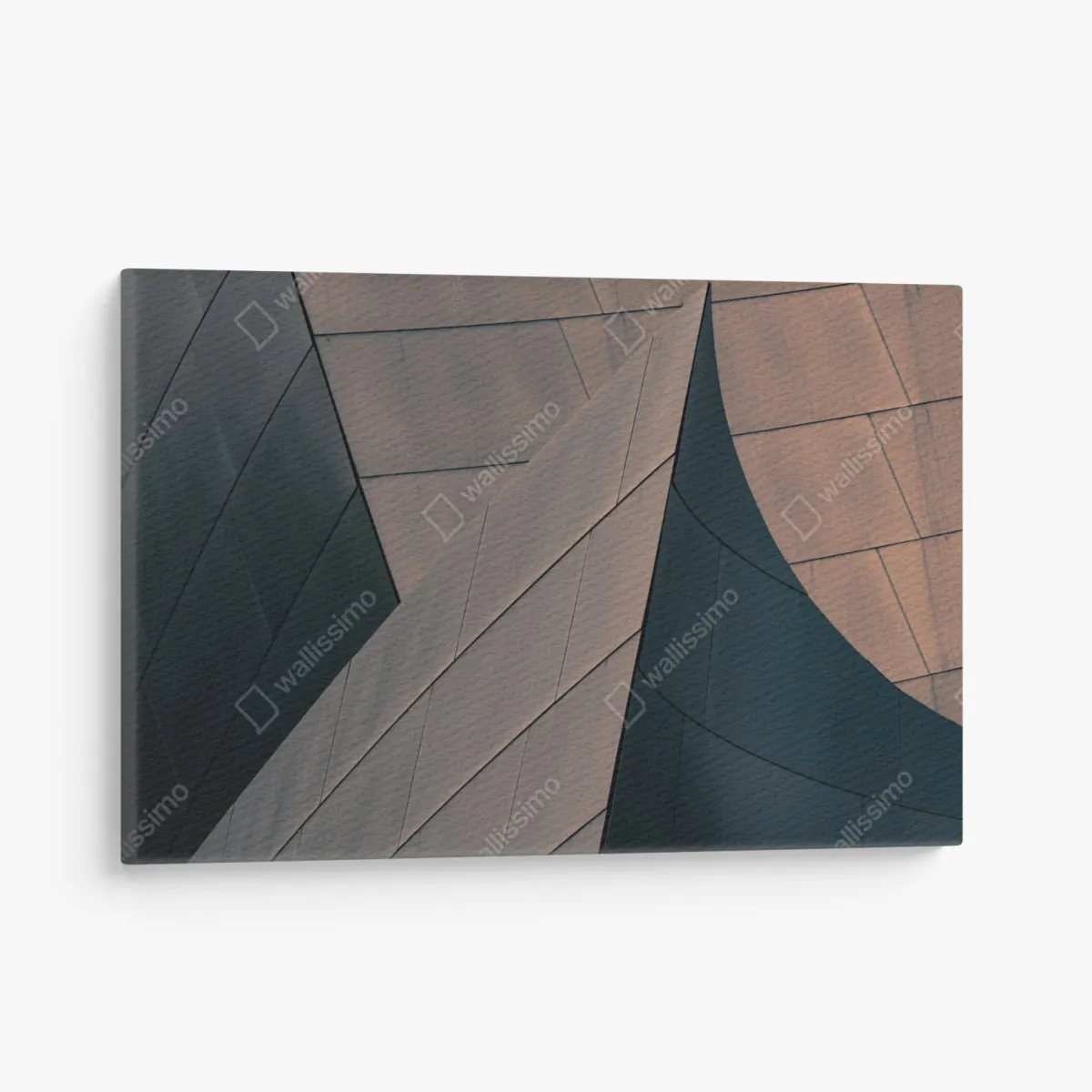 Obraz na płótnie geometryczne formy architektoniczne w metalu – Wallissimo® Obraz na płótnie geometryczne formy architektoniczne w metalu – Wallissimo®