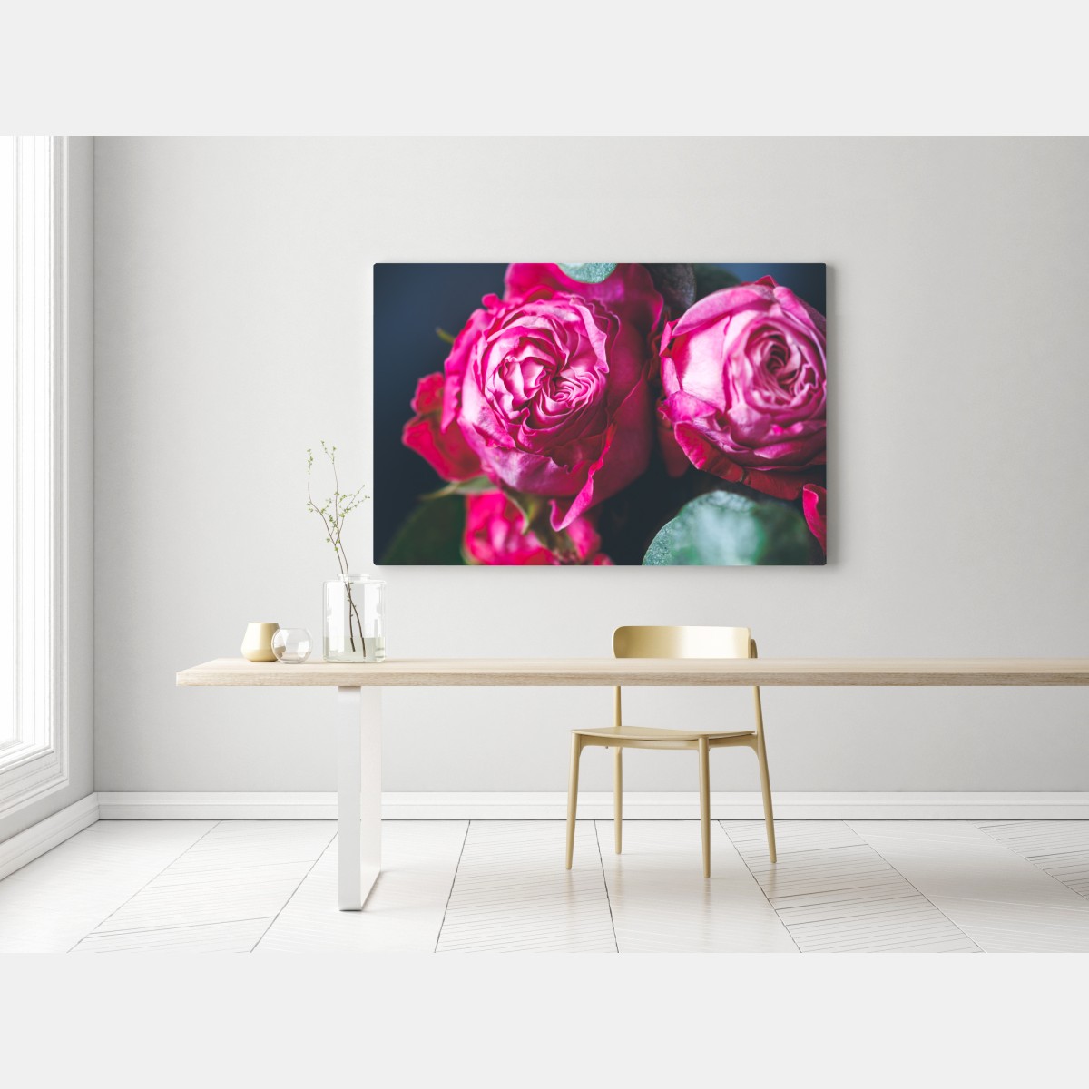 Obraz na płótnie różany bukiet makro – Wallissimo® Obraz na płótnie różany bukiet makro – Wallissimo®