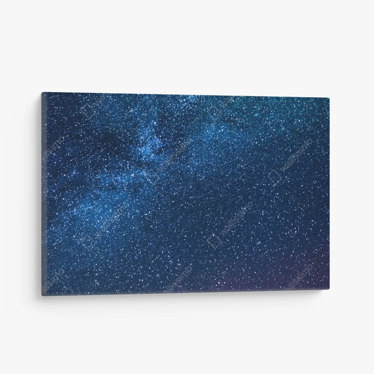 Obraz na płótnie głębokie błękitne nocne niebo z drogą mleczną i spadającą gwiazdą – Wallissimo® Obraz na płótnie głębokie błękitne nocne niebo z drogą mleczną i spadającą gwiazdą – Wallissimo®