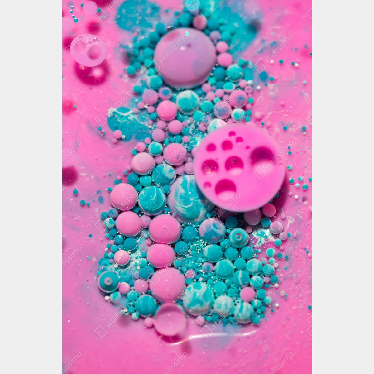 Obraz na płótnie różowy i turkusowy marmur abstrakcyjny – Wallissimo® Obraz na płótnie różowy i turkusowy marmur abstrakcyjny – Wallissimo®