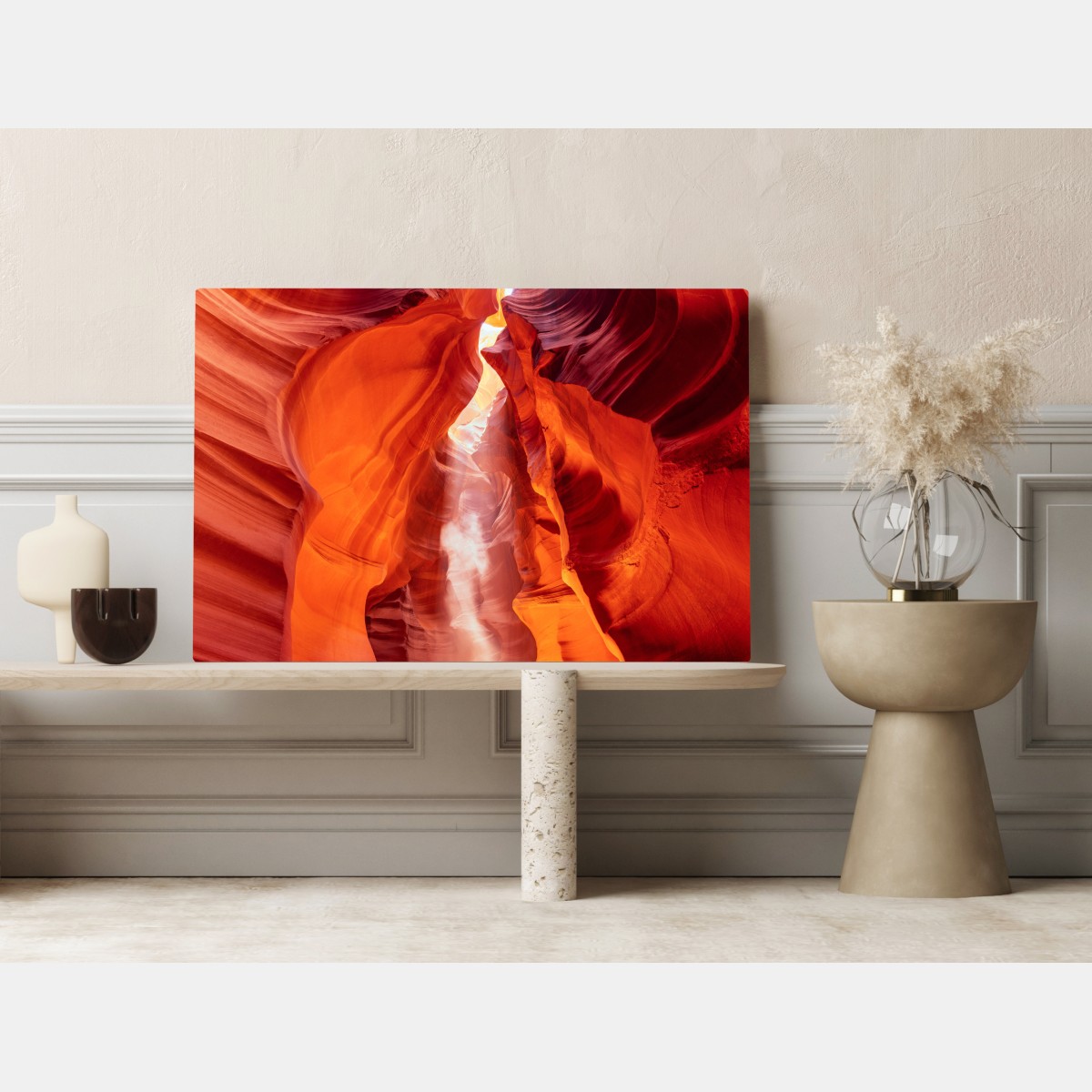 Obraz na płótnie słoneczny promień w kanionie piaskowcowym – Wallissimo® Obraz na płótnie słoneczny promień w kanionie piaskowcowym – Wallissimo®