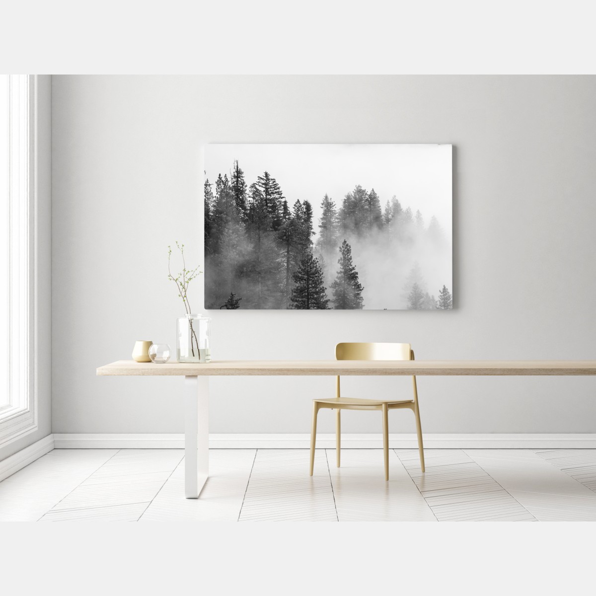 Obraz na płótnie mglisty las Giant Forest, Sequoia National Park – Wallissimo® Obraz na płótnie mglisty las Giant Forest, Sequoia National Park – Wallissimo®