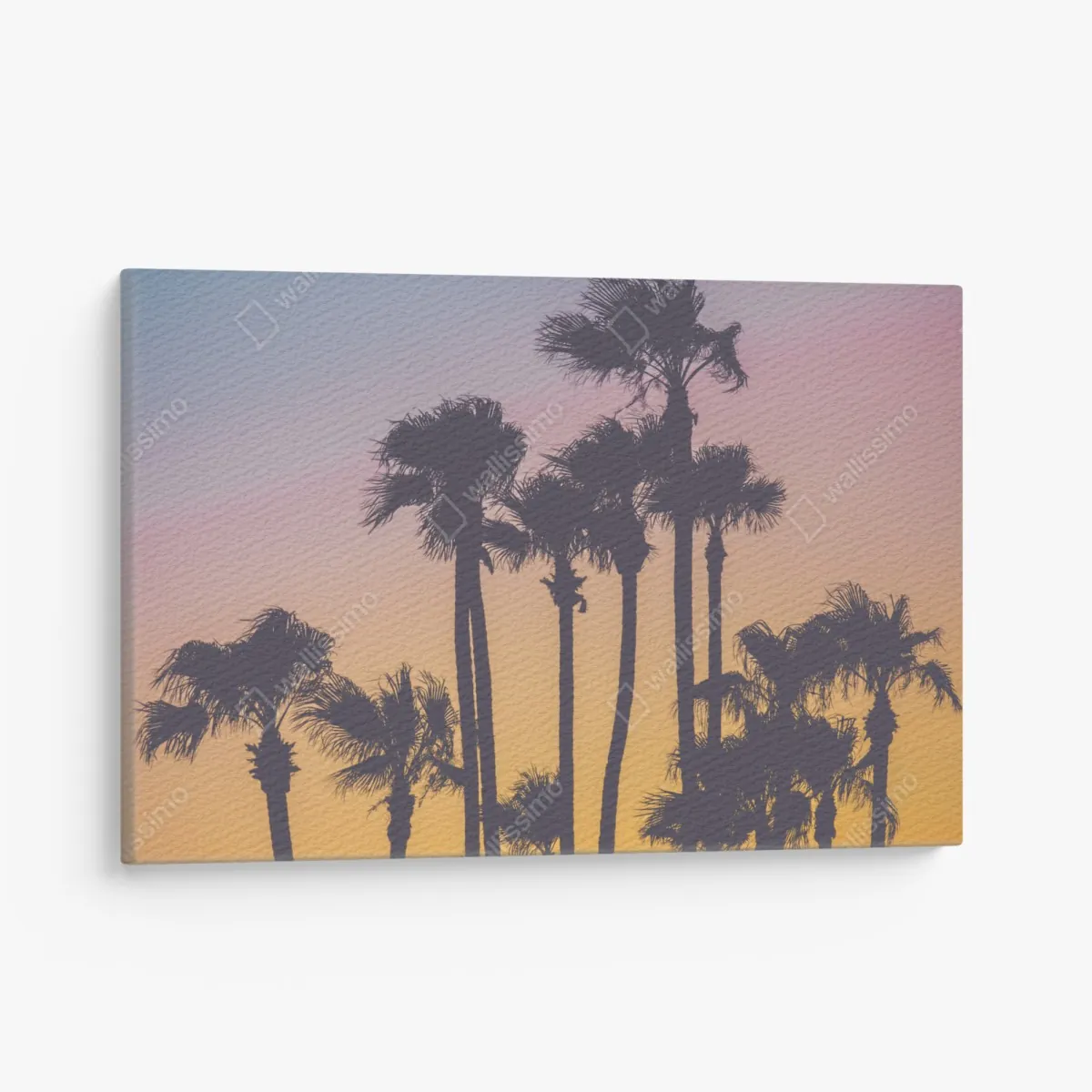 Obraz na płótnie retro tropikalne palmy o zachodzie słońca – Wallissimo® Obraz na płótnie retro tropikalne palmy o zachodzie słońca – Wallissimo®