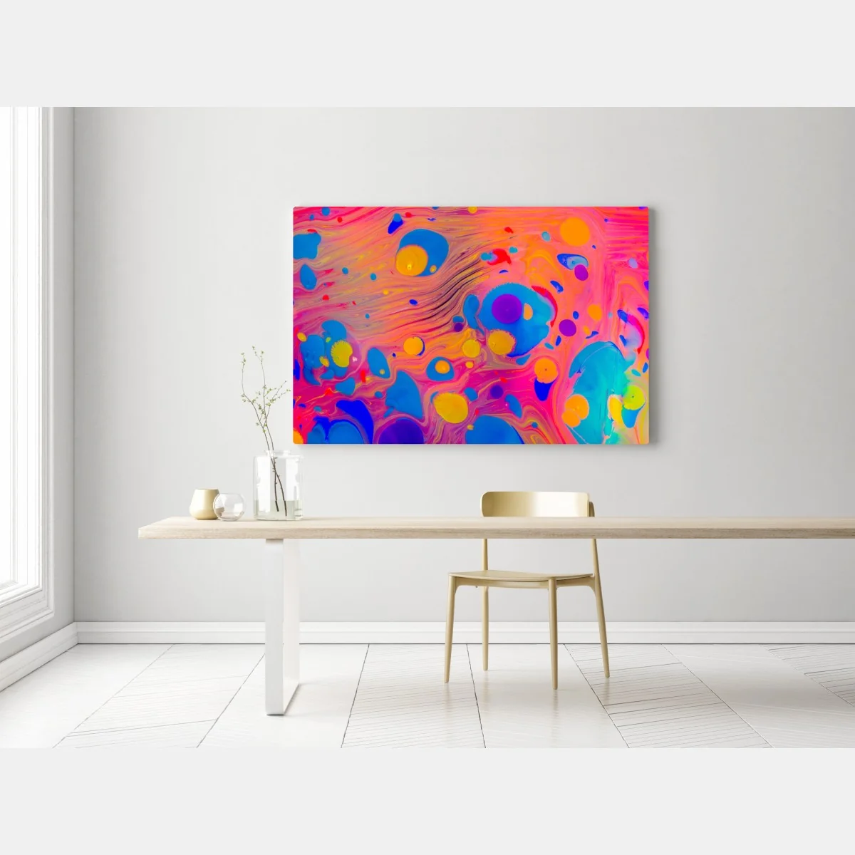 Obraz na płótnie otomańskie ebru marmurkowe fale – Wallissimo® Obraz na płótnie otomańskie ebru marmurkowe fale – Wallissimo®