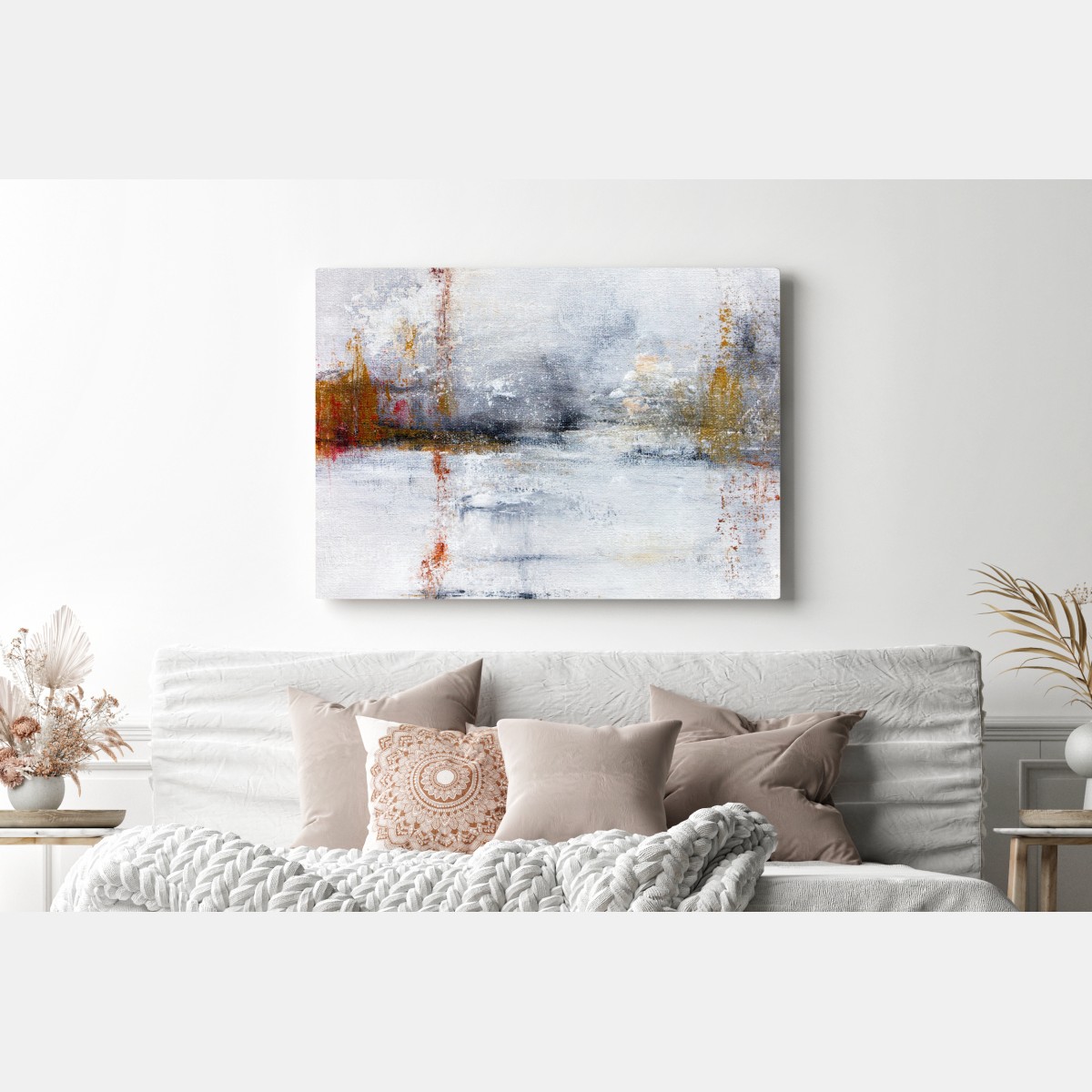 Obraz na płótnie spokojny abstrakcyjny krajobraz w delikatnych tonach – Wallissimo® Obraz na płótnie spokojny abstrakcyjny krajobraz w delikatnych tonach – Wallissimo®