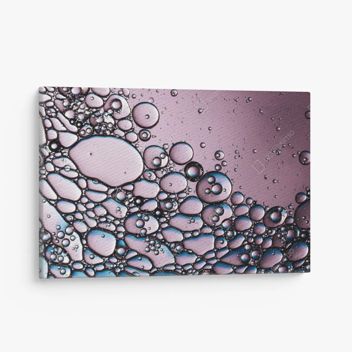 Obraz na płótnie fioletowy abstrakcyjny wzór z bąbelkami – Wallissimo® Obraz na płótnie fioletowy abstrakcyjny wzór z bąbelkami – Wallissimo®
