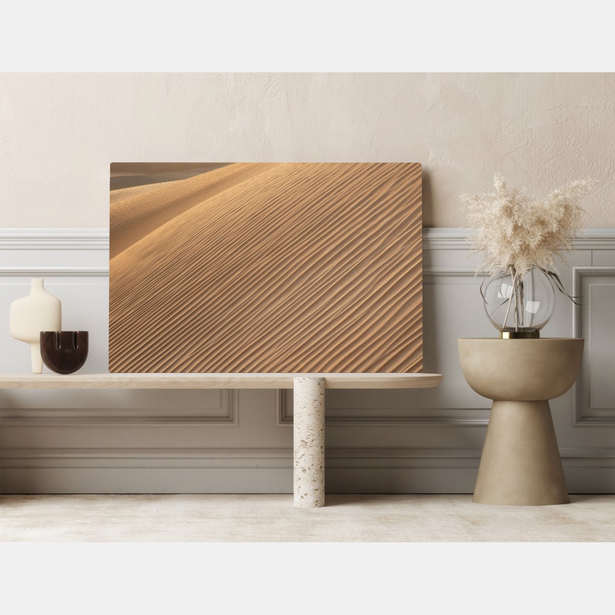 Obraz na płótnie złote wydmy minimalistyczny krajobraz – Wallissimo® Obraz na płótnie złote wydmy minimalistyczny krajobraz – Wallissimo®