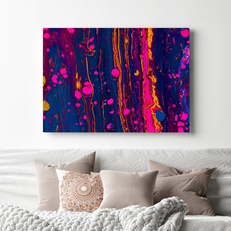 Obraz na płótnie neonowa marmurkowa grafika abstrakcyjna – Wallissimo® Obraz na płótnie neonowa marmurkowa grafika abstrakcyjna – Wallissimo®