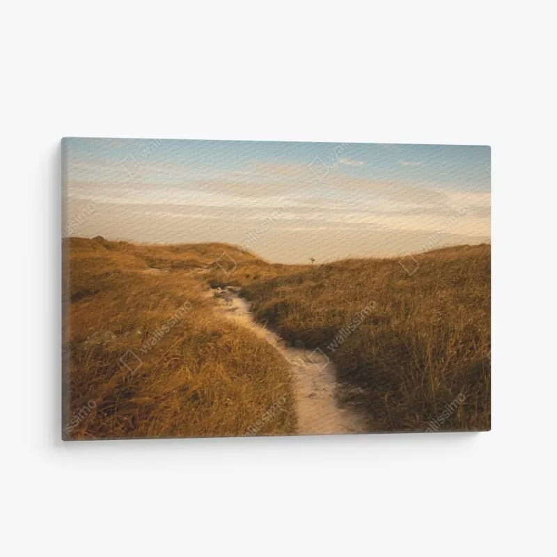 Obraz na płótnie dramatyczne klify wybrzeża o zachodzie słońca – Wallissimo®