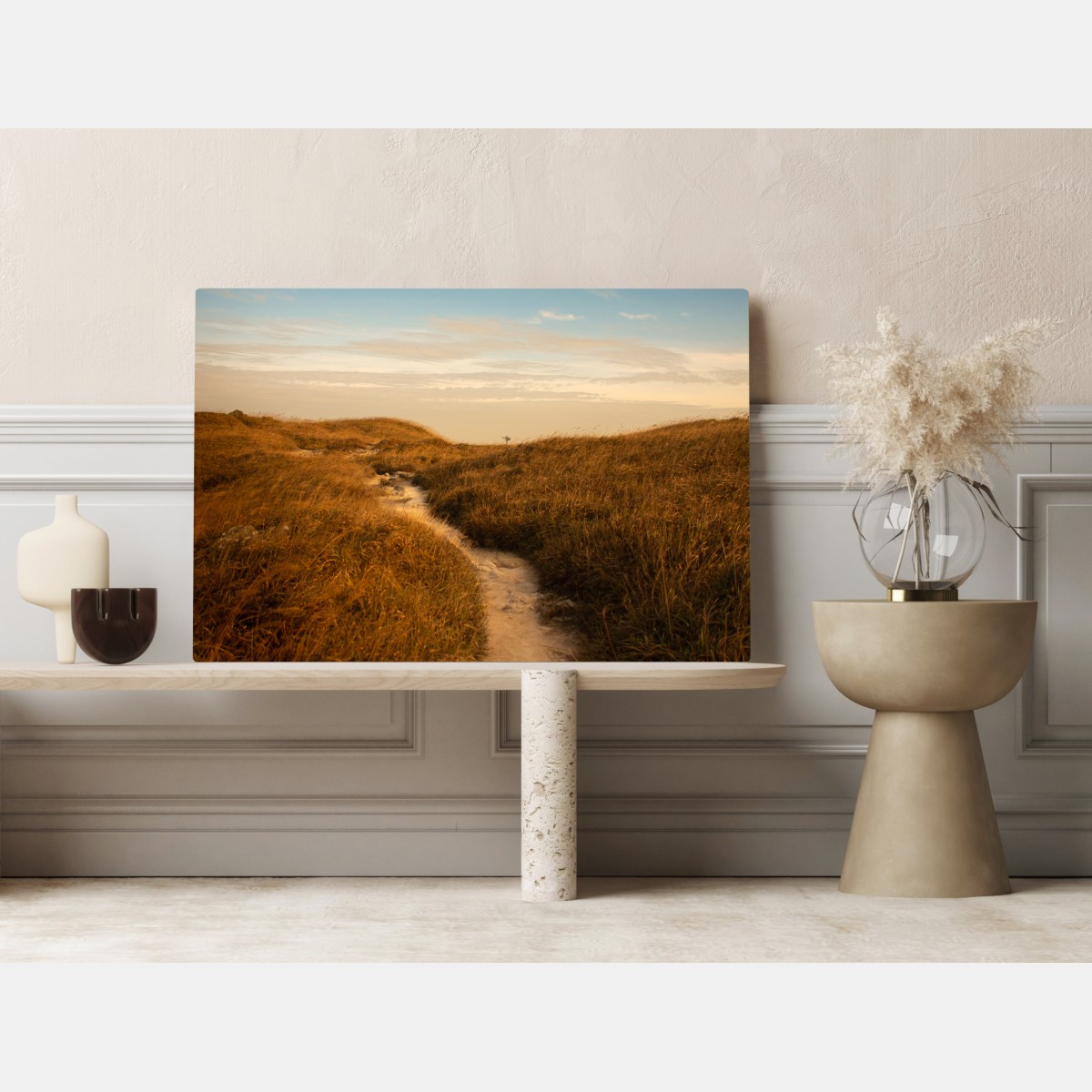 Obraz na płótnie słoneczna ścieżka przez wydmy – Wallissimo® Obraz na płótnie słoneczna ścieżka przez wydmy – Wallissimo®