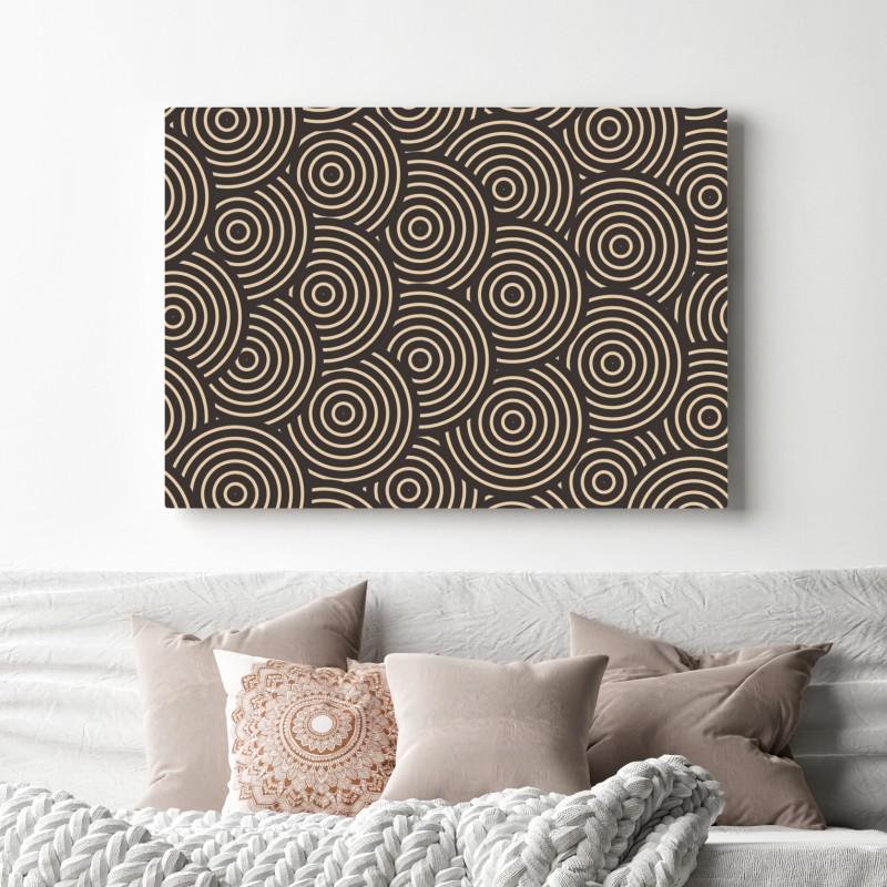 Obraz na płótnie retro koncentryczne koła – Wallissimo® Obraz na płótnie retro koncentryczne koła – Wallissimo®
