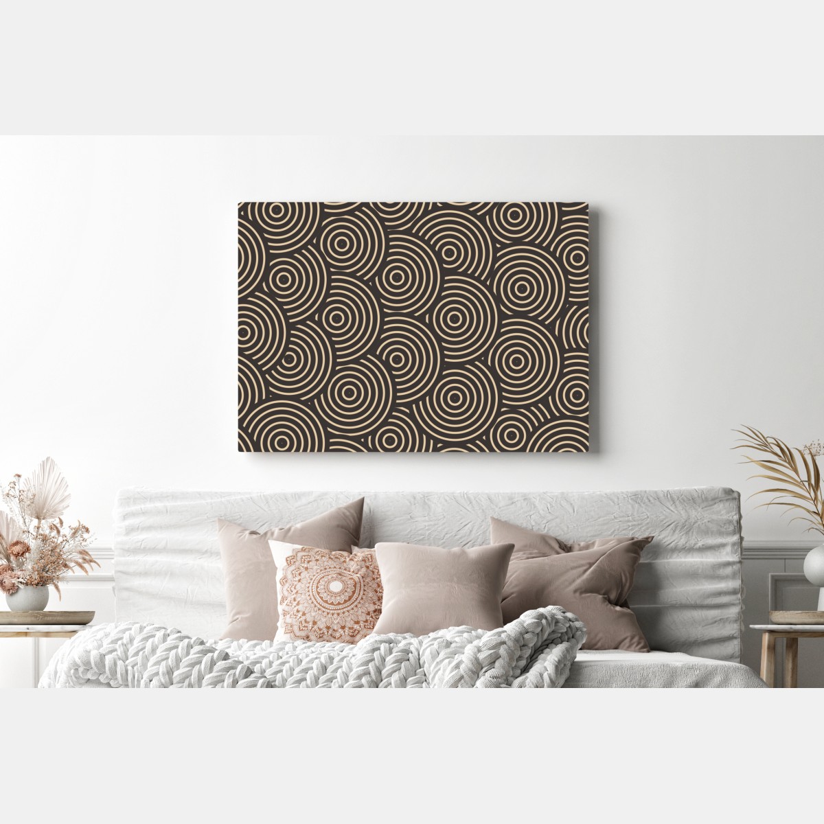 Obraz na płótnie retro koncentryczne koła – Wallissimo® Obraz na płótnie retro koncentryczne koła – Wallissimo®