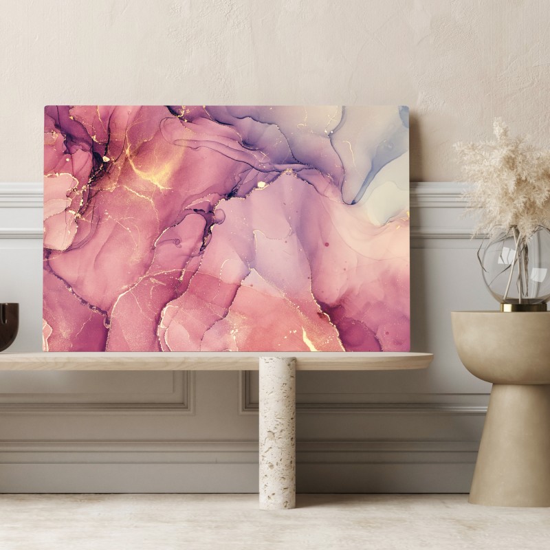 Obraz na płótnie eteryczna fioletowa abstrakcja marmurowa – Wallissimo® Obraz na płótnie eteryczna fioletowa abstrakcja marmurowa – Wallissimo®