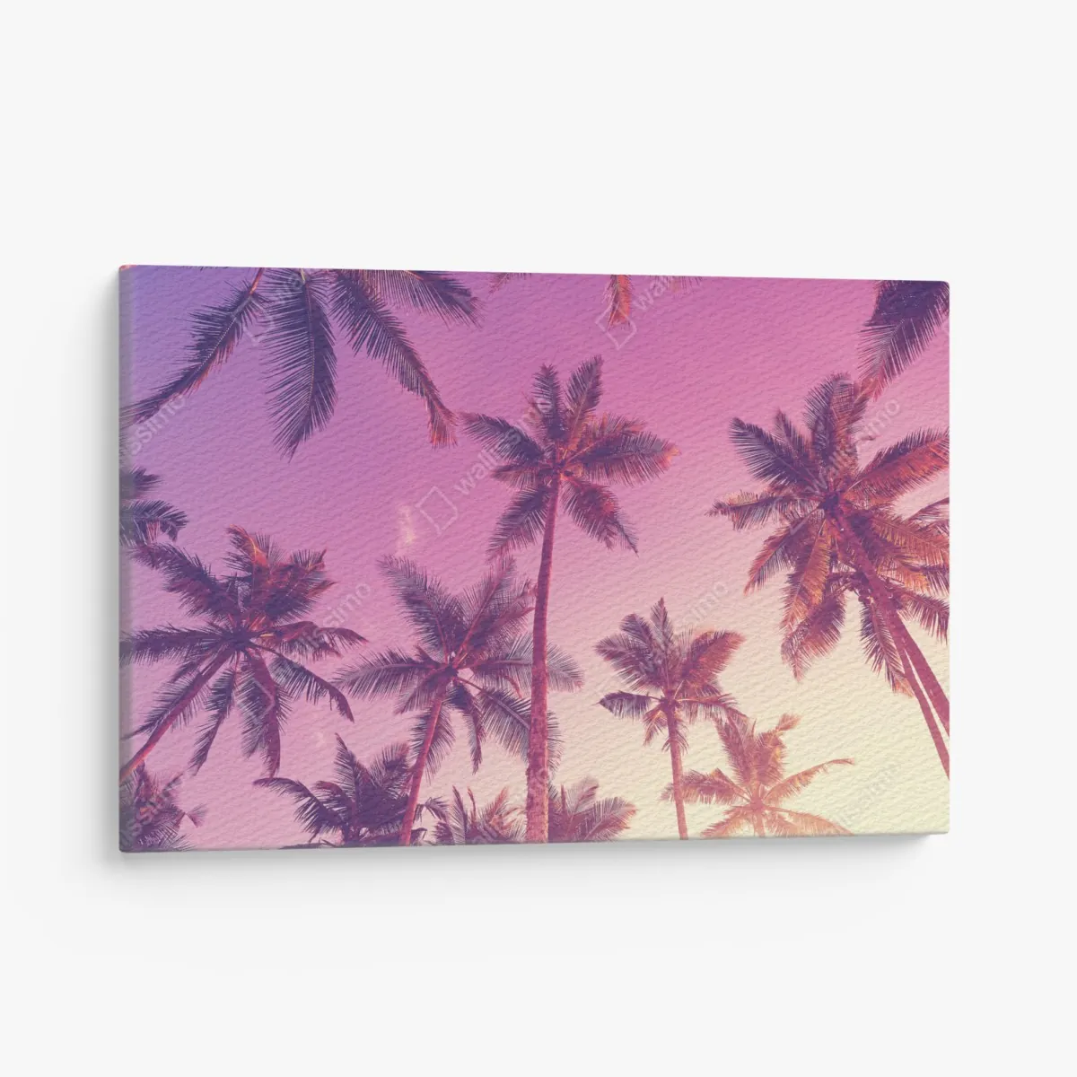 Obraz na płótnie tropikalne palmy o zachodzie słońca – Wallissimo® Obraz na płótnie tropikalne palmy o zachodzie słońca – Wallissimo®