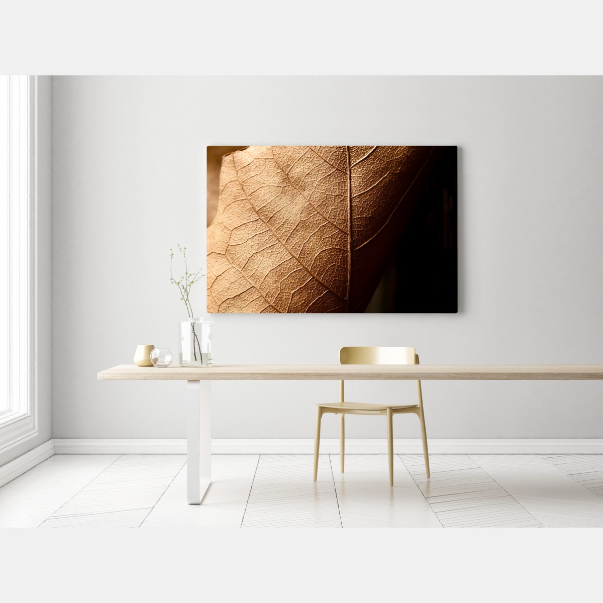 Obraz na płótnie tekstura suchego liścia w zbliżeniu – Wallissimo® Obraz na płótnie tekstura suchego liścia w zbliżeniu – Wallissimo®