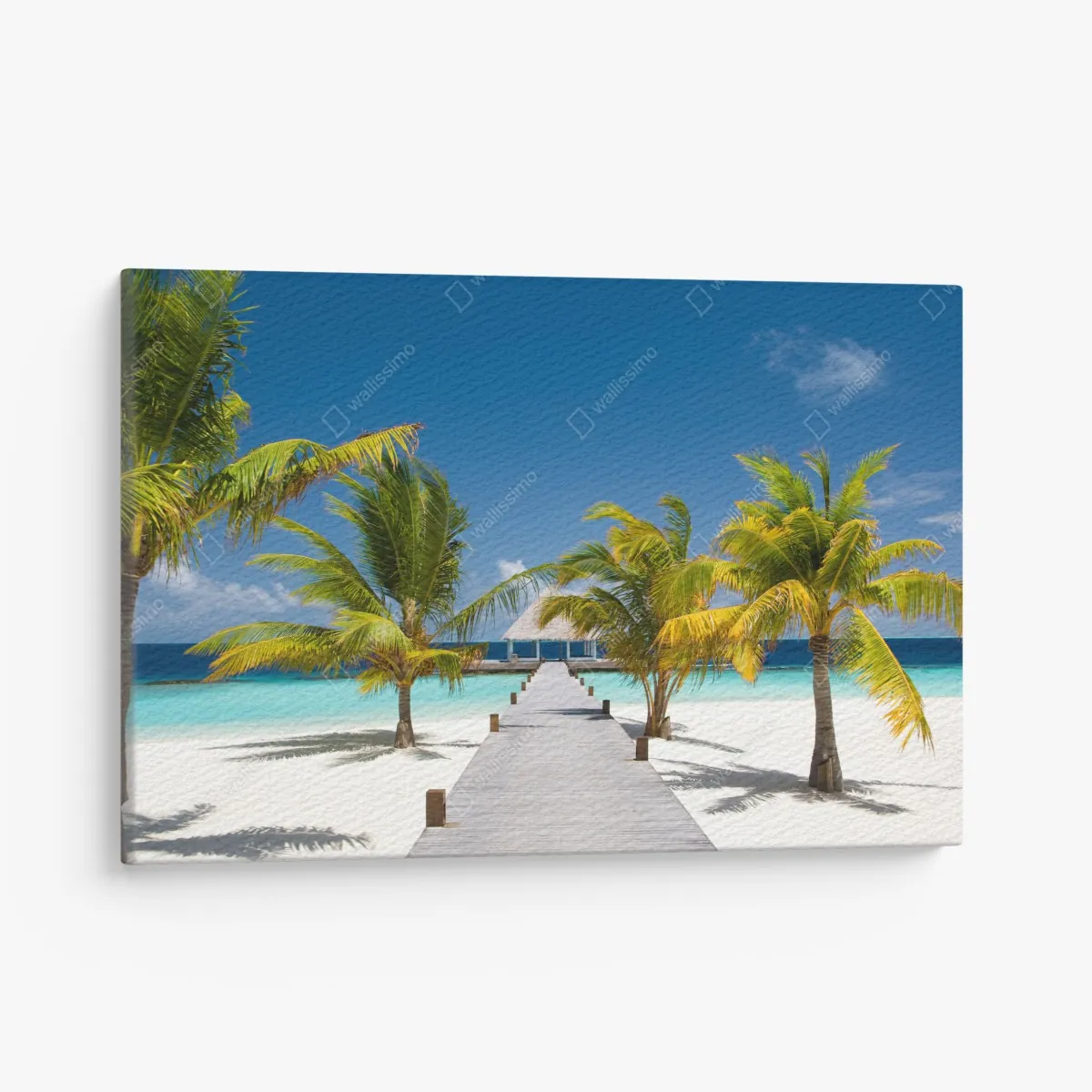 Obraz na płótnie tropikalny pomost nad turkusowymi wodami – Wallissimo® Obraz na płótnie tropikalny pomost nad turkusowymi wodami – Wallissimo®