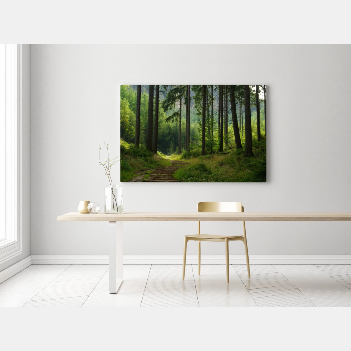 Obraz na płótnie spokojna leśna ścieżka – Wallissimo® Obraz na płótnie spokojna leśna ścieżka – Wallissimo®