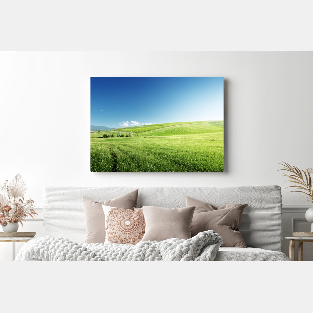Obraz na płótnie spokojna zielona łąka – Wallissimo® Obraz na płótnie spokojna zielona łąka – Wallissimo®