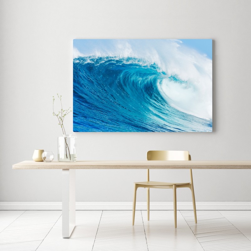 Obraz na płótnie majestatyczna niebieska fala oceaniczna – Wallissimo® Obraz na płótnie majestatyczna niebieska fala oceaniczna – Wallissimo®
