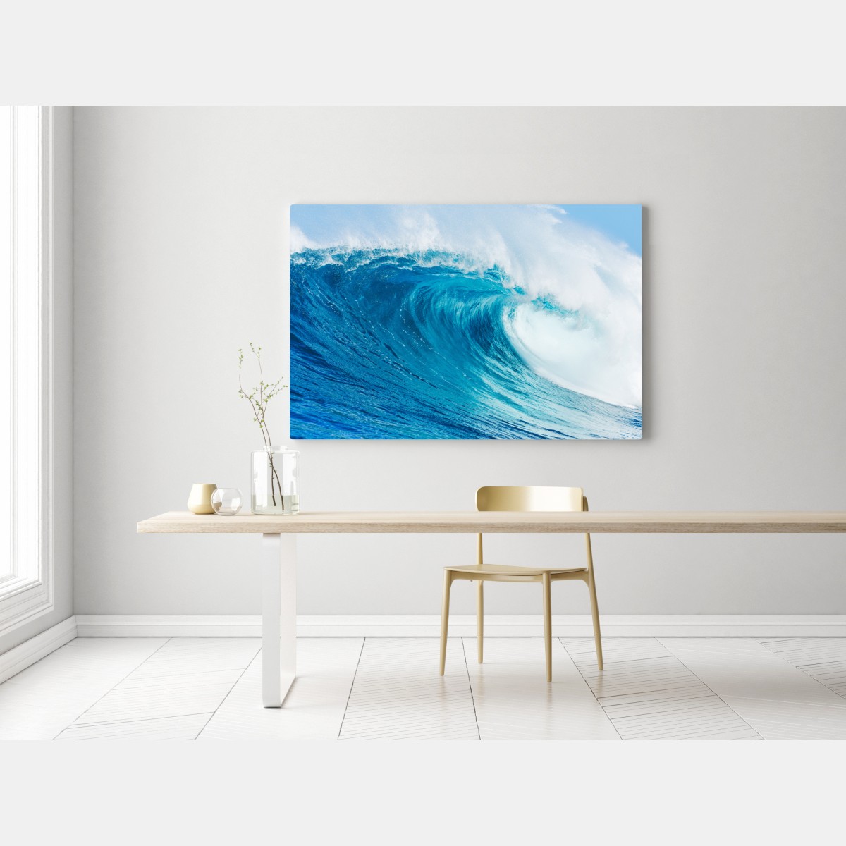 Obraz na płótnie majestatyczna niebieska fala oceaniczna – Wallissimo® Obraz na płótnie majestatyczna niebieska fala oceaniczna – Wallissimo®
