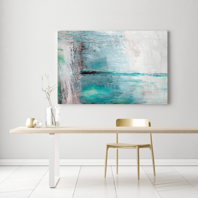 Obraz na płótnie spokojna turkusowa abstrakcyjna morska panorama – Wallissimo® Obraz na płótnie spokojna turkusowa abstrakcyjna morska panorama – Wallissimo®