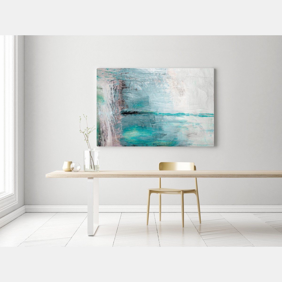 Obraz na płótnie spokojna turkusowa abstrakcyjna morska panorama – Wallissimo® Obraz na płótnie spokojna turkusowa abstrakcyjna morska panorama – Wallissimo®