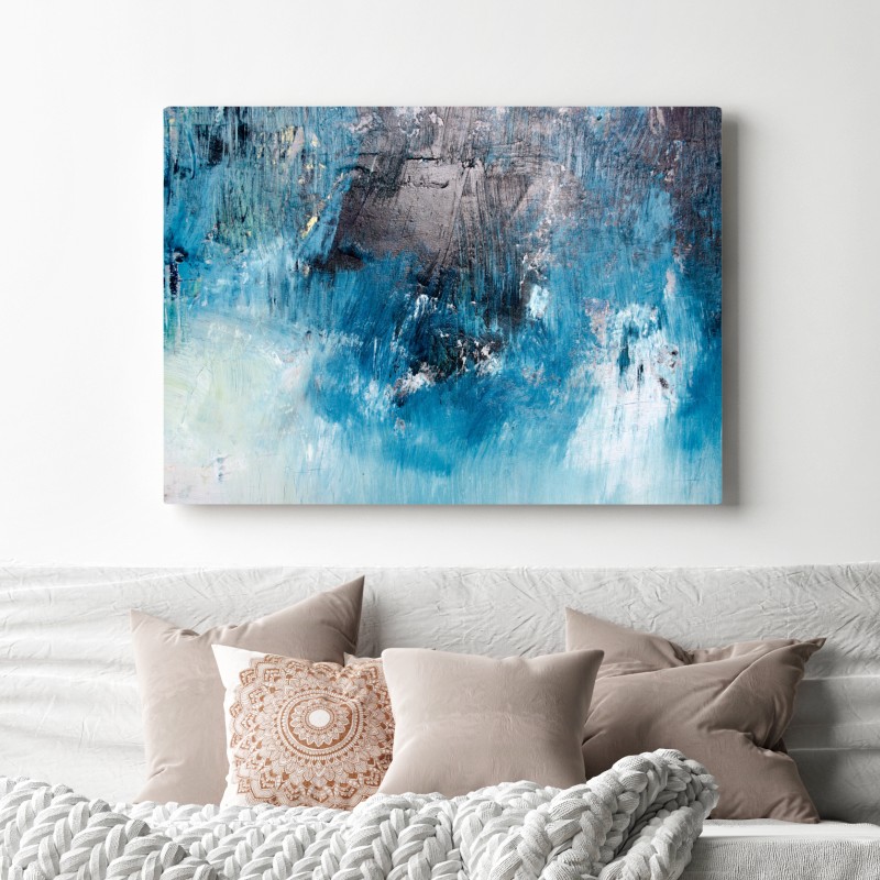 Obraz na płótnie głęboka niebieska tekstura abstrakcyjna – Wallissimo® Obraz na płótnie głęboka niebieska tekstura abstrakcyjna – Wallissimo®