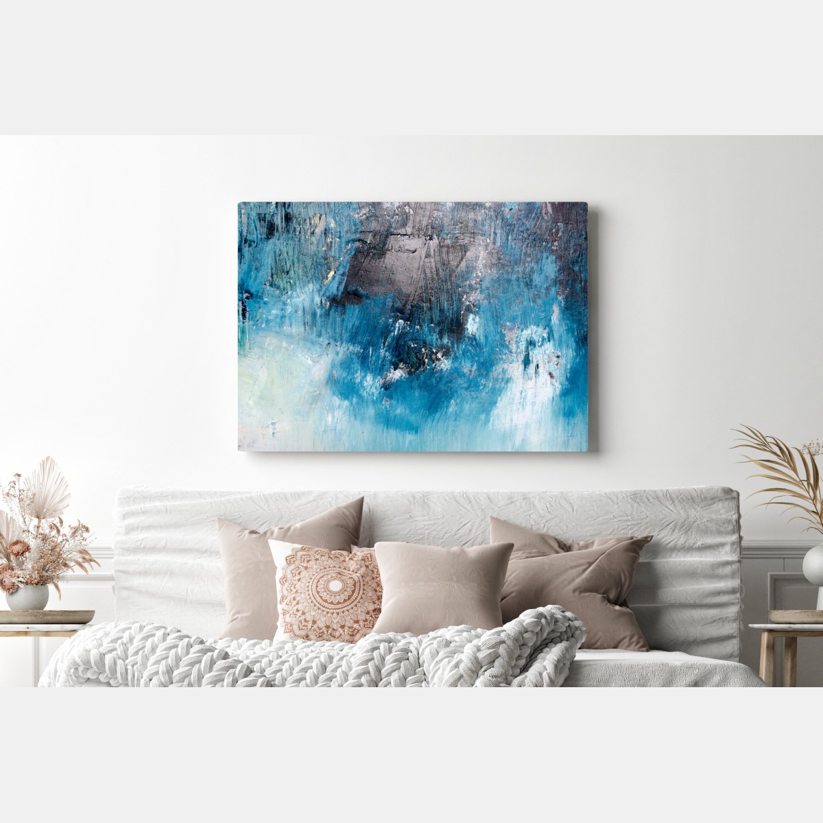 Obraz na płótnie głęboka niebieska tekstura abstrakcyjna – Wallissimo® Obraz na płótnie głęboka niebieska tekstura abstrakcyjna – Wallissimo®