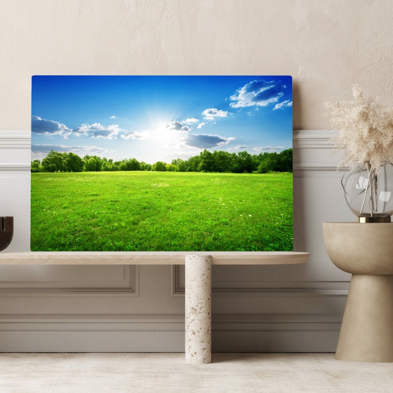 Obraz na płótnie słoneczna zielona łąka – Wallissimo® Obraz na płótnie słoneczna zielona łąka – Wallissimo®