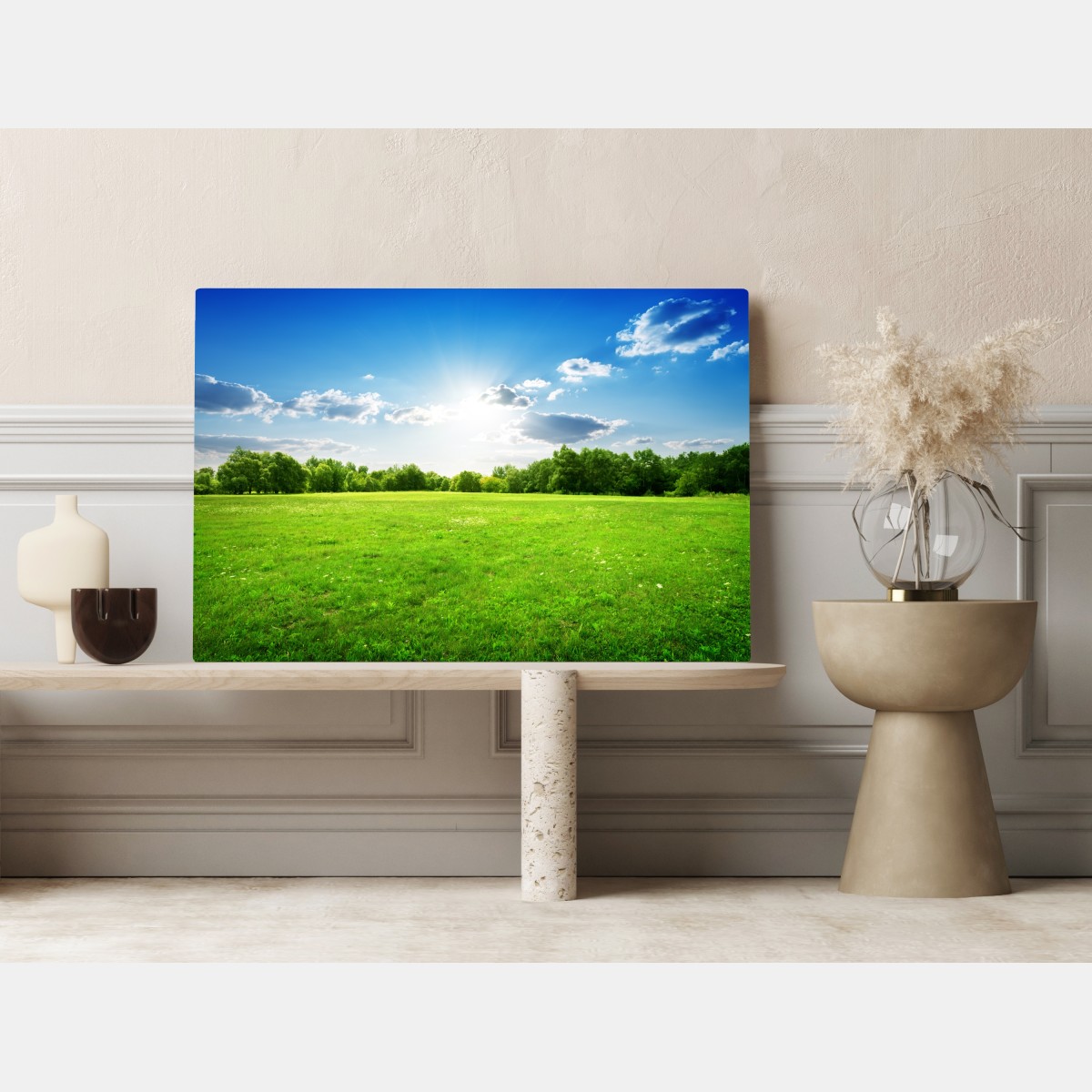 Obraz na płótnie słoneczna zielona łąka – Wallissimo® Obraz na płótnie słoneczna zielona łąka – Wallissimo®