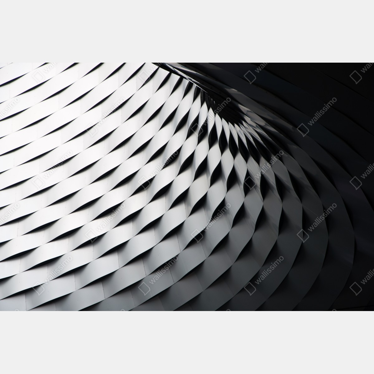 Obraz na płótnie monochromatyczny geometryczny wzór z metalu – Wallissimo® Obraz na płótnie monochromatyczny geometryczny wzór z metalu – Wallissimo®