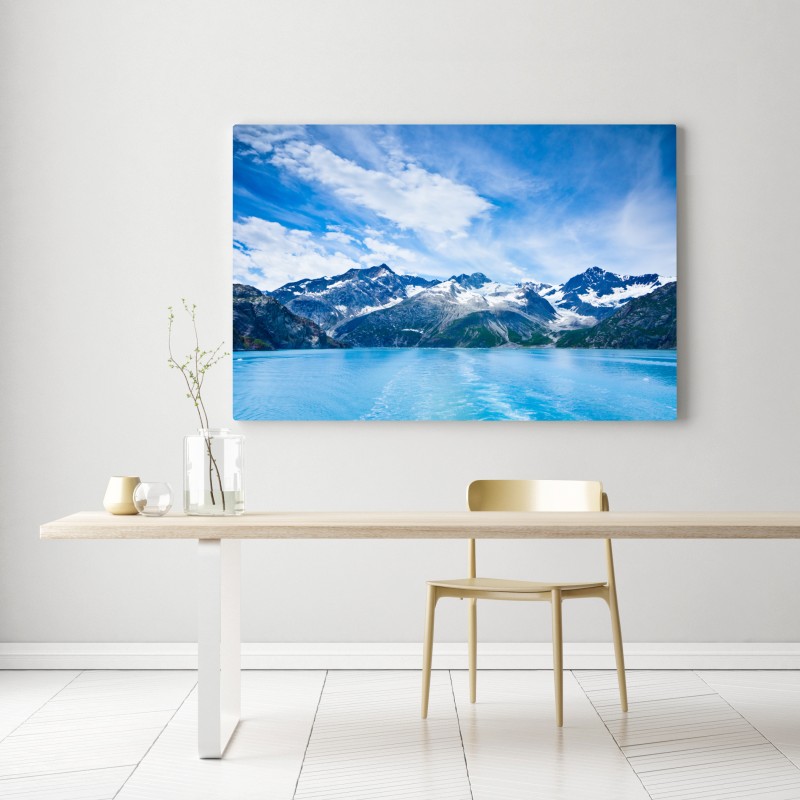 Obraz na płótnie ośnieżone szczyty w Glacier Bay, Alaska – Wallissimo® Obraz na płótnie ośnieżone szczyty w Glacier Bay, Alaska – Wallissimo®