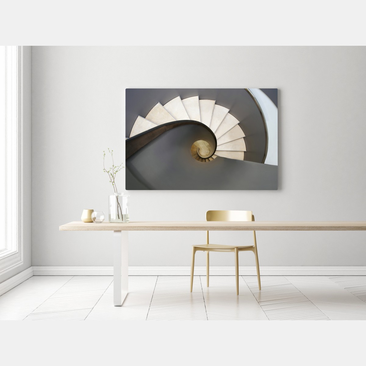 Obraz na płótnie spiralne schody abstrakcyjna kompozycja – Wallissimo® Obraz na płótnie spiralne schody abstrakcyjna kompozycja – Wallissimo®