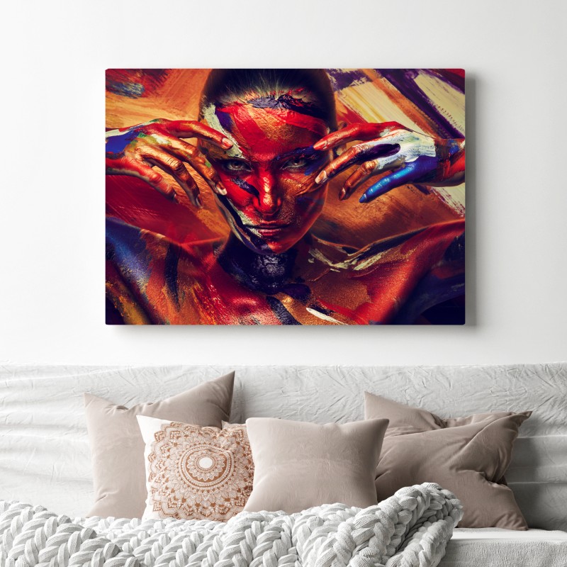 Obraz na płótnie tajemniczy malowany portret – Wallissimo® Obraz na płótnie tajemniczy malowany portret – Wallissimo®