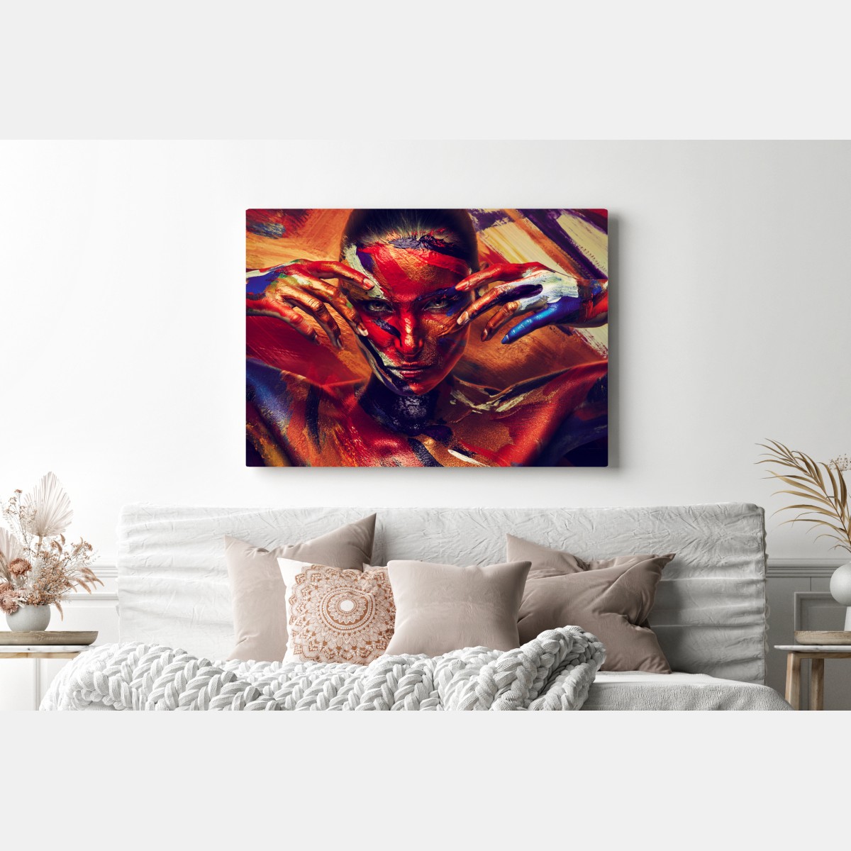 Obraz na płótnie tajemniczy malowany portret – Wallissimo® Obraz na płótnie tajemniczy malowany portret – Wallissimo®