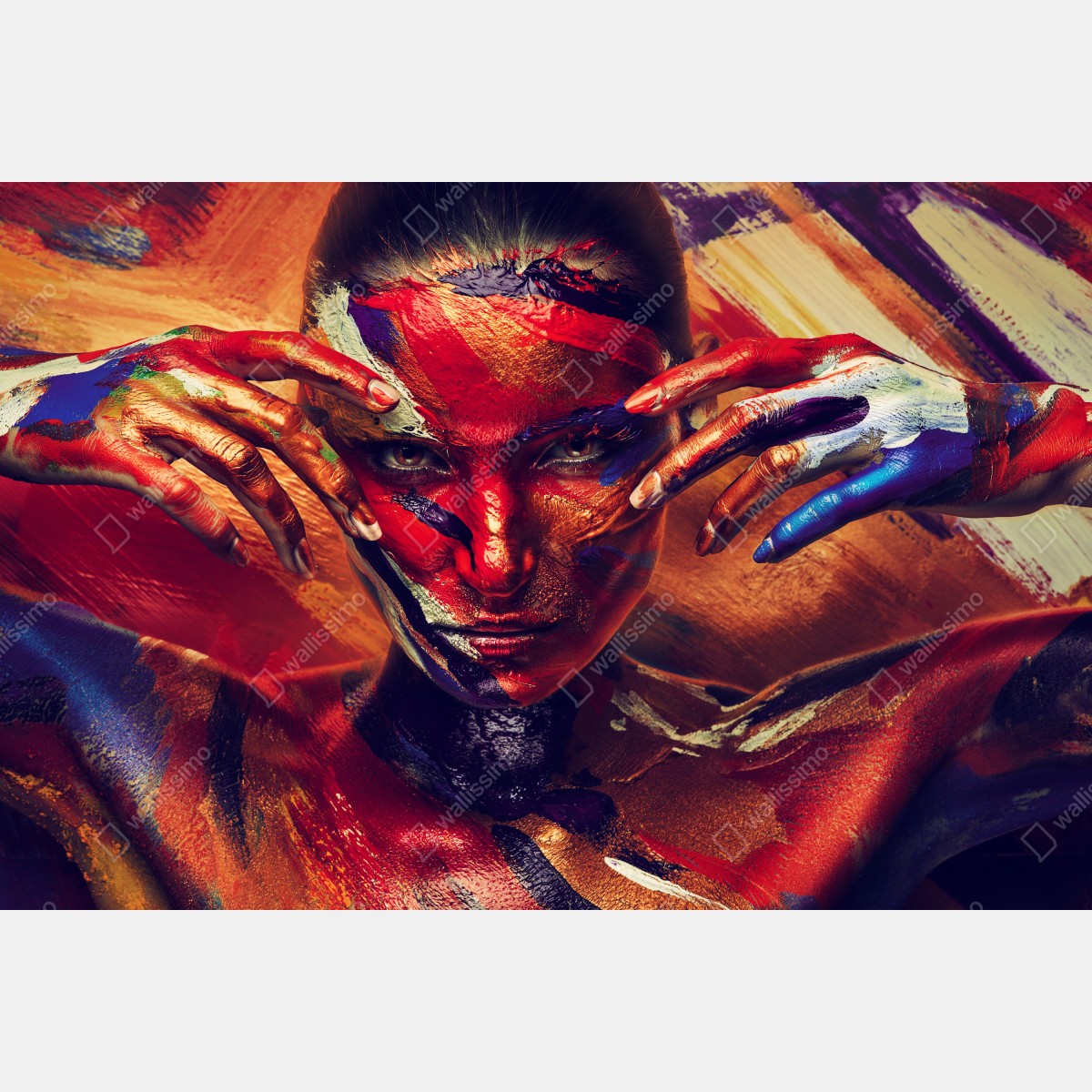 Obraz na płótnie tajemniczy malowany portret – Wallissimo® Obraz na płótnie tajemniczy malowany portret – Wallissimo®